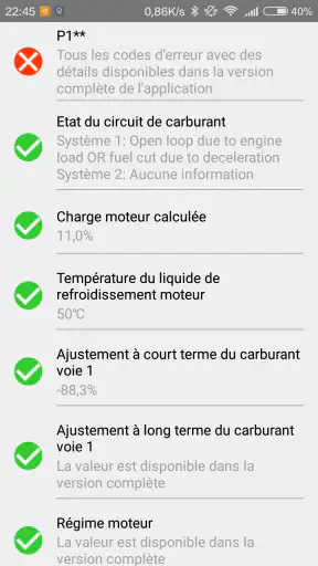 Obd Arny - ELM327 car scanner screenshot