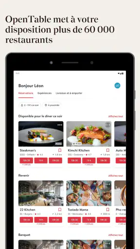 OpenTable screenshot