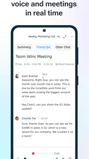 Otter AI: Transcrire Voix screenshot