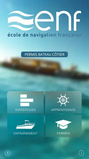 Permis bateau côtier ENF screenshot