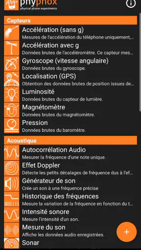 phyphox screenshot