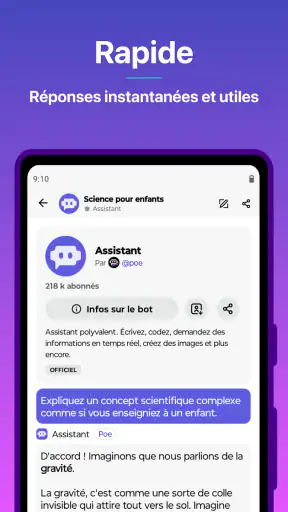 Poe - Chat IA rapide screenshot
