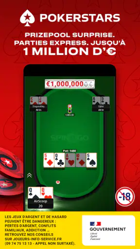 PokerStars Jeux Poker en Ligne screenshot