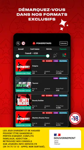PokerStars Jeux Poker en Ligne screenshot