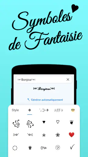 Police du texte screenshot