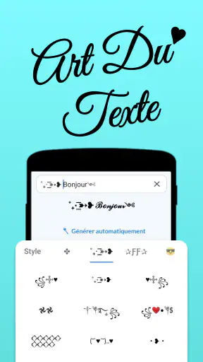 Police du texte screenshot