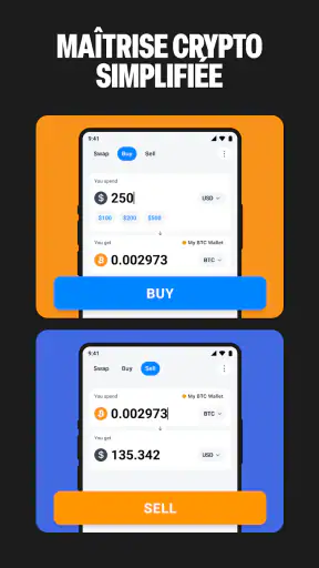 Portefeuille DeFi Bitcoin screenshot
