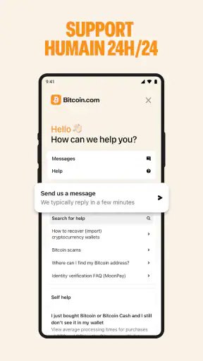Portefeuille DeFi Bitcoin screenshot