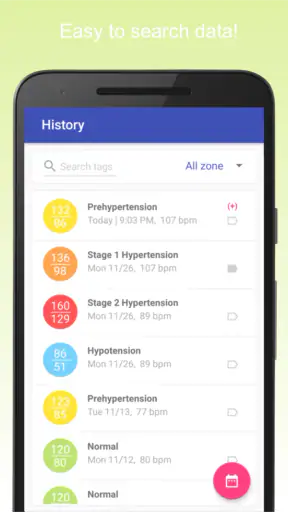 Pression artérielle screenshot