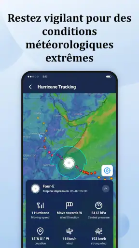 Prévisions journalières screenshot