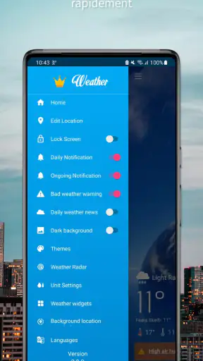 Prévisions météo (carte radar) screenshot