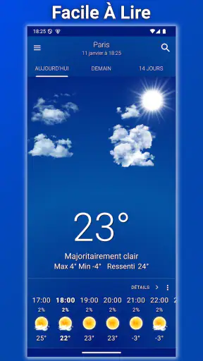 Prévisions Météo : Ciel Dégagé screenshot