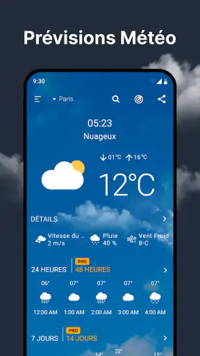 Prévisions météo et radar screenshot