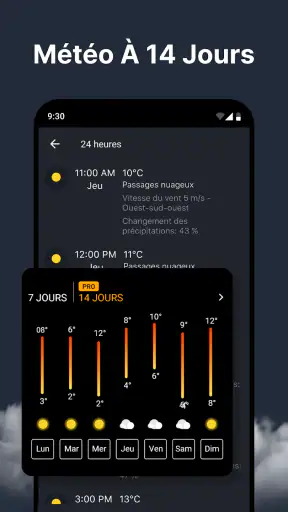 Prévisions météo et radar screenshot