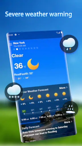 Prévisions météo - Widget screenshot