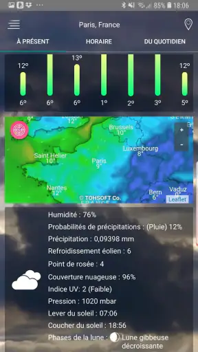 Prévisions météorologiques screenshot