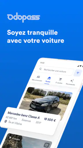 Prix, historique, km, essence screenshot