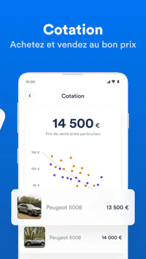 Prix, historique, km, essence screenshot