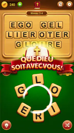 Puzzle de mots biblique screenshot