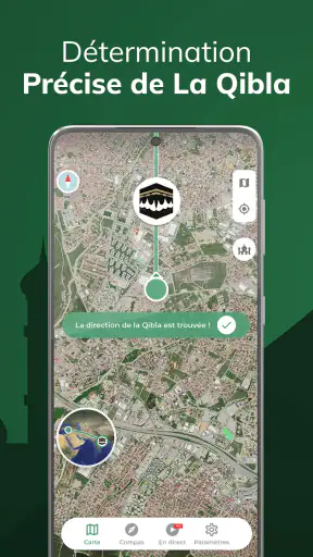 Qibla Boussole 100%, Kibla screenshot