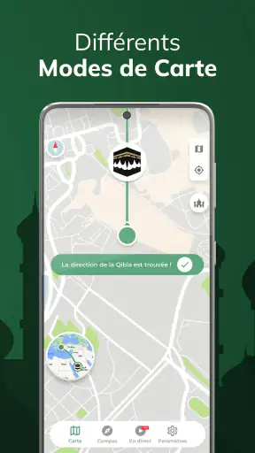 Qibla Boussole 100%, Kibla screenshot