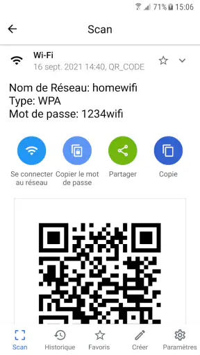 QR Code Scanner (français) screenshot