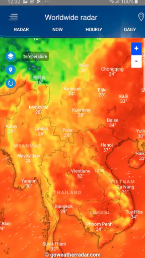 Radar météo screenshot