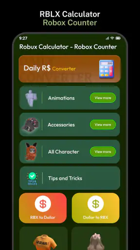 RBLX Calculator -Robox Counter screenshot