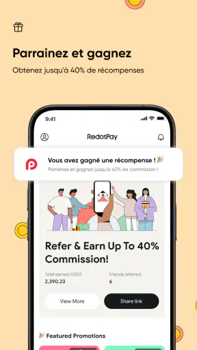 RedotPay Carte Crypto Paiement screenshot