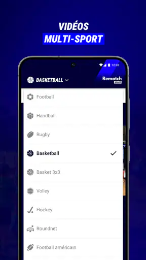 Rematch - vidéos sport amateur screenshot