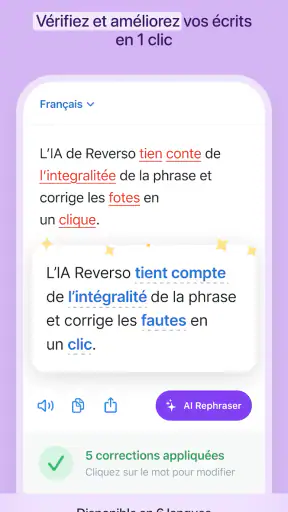 Reverso Traducteur, Correcteur screenshot