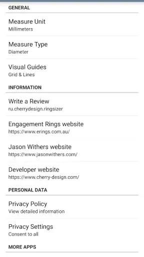 Ring Sizer by Jason Withers © screenshot