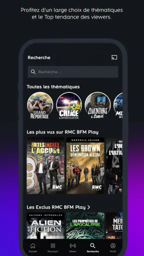 RMC BFM Play – TV live, Replay screenshot