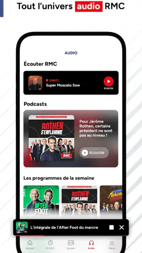 RMC Sport News, foot & rugby screenshot