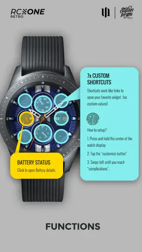 S4U RC ONE - Retro watch face screenshot
