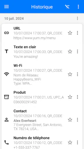 Scanner QR & Code-barres screenshot