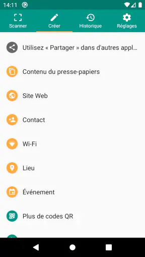 Scanner de codes QR (français) screenshot