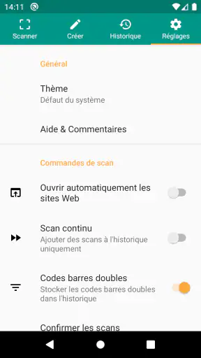 Scanner de codes QR (français) screenshot