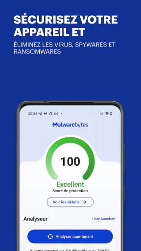Sécurité mobile Malwarebytes screenshot