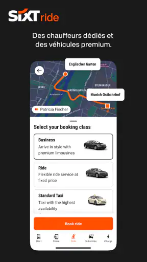 SIXT. rent. share. ride. plus. screenshot