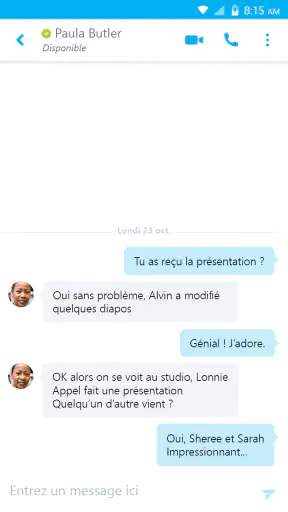Skype for Business for Android screenshot