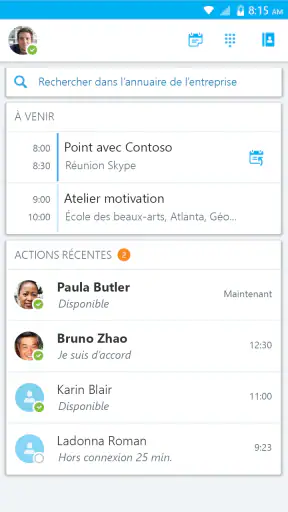 Skype for Business for Android screenshot