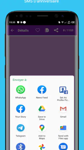 SMS Anniversaire 2025 screenshot