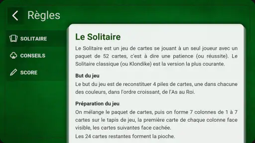 Solitaire screenshot
