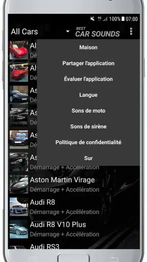 SONS DE VOITURE screenshot