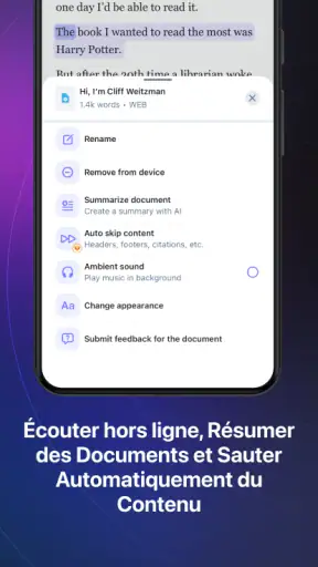 Speechify : Lecteur Vocal IA screenshot