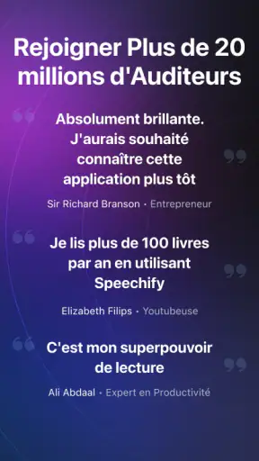 Speechify : Lecteur Vocal IA screenshot