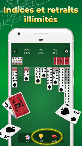 Spider Solitaire Jeu de cartes screenshot