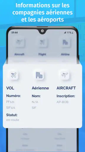 Suivi d vols en direct - Radar screenshot