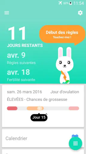 Suivi des règles et ovulation screenshot